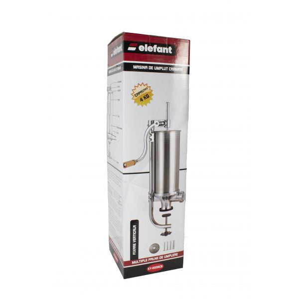 Aparat de Umplut Cârnați Elefant KY-2008CB - Metal și Inox 4 kg, Vertical, Design Ergonomic