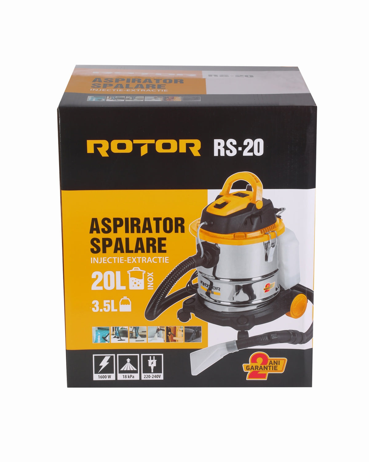 Aspirator spalare injectie-extractie 20 L, 1200 W, 18 kPa ROTOR RS-20