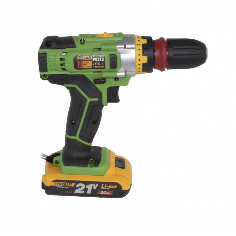 Autofiletantă cu Acumulator ProCraft PA212DFR - 21 V, 2 Acumulatori, Mandrină Detașabilă