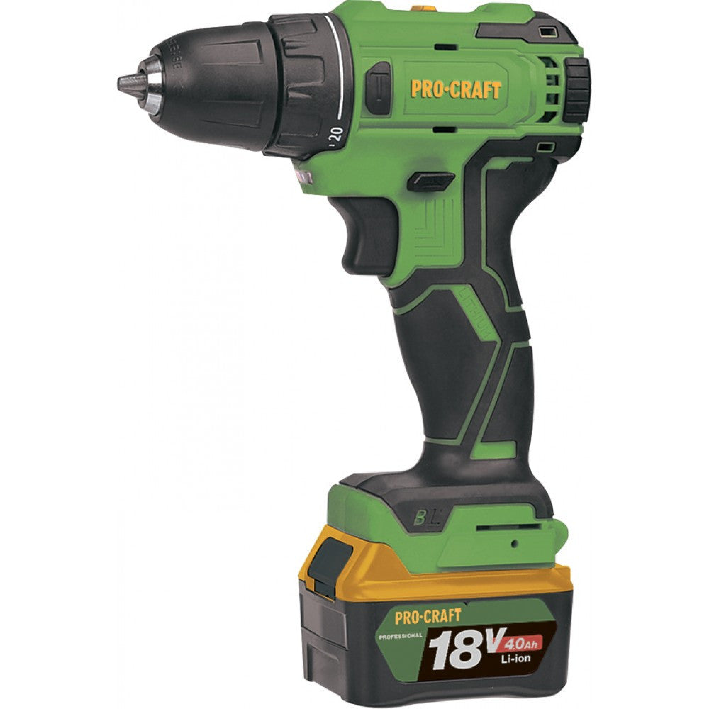 Autofiletantă cu Acumulator ProCraft PA18BL - 18 V, 4 Ah, Motor Brushless, 2 Acumulatori