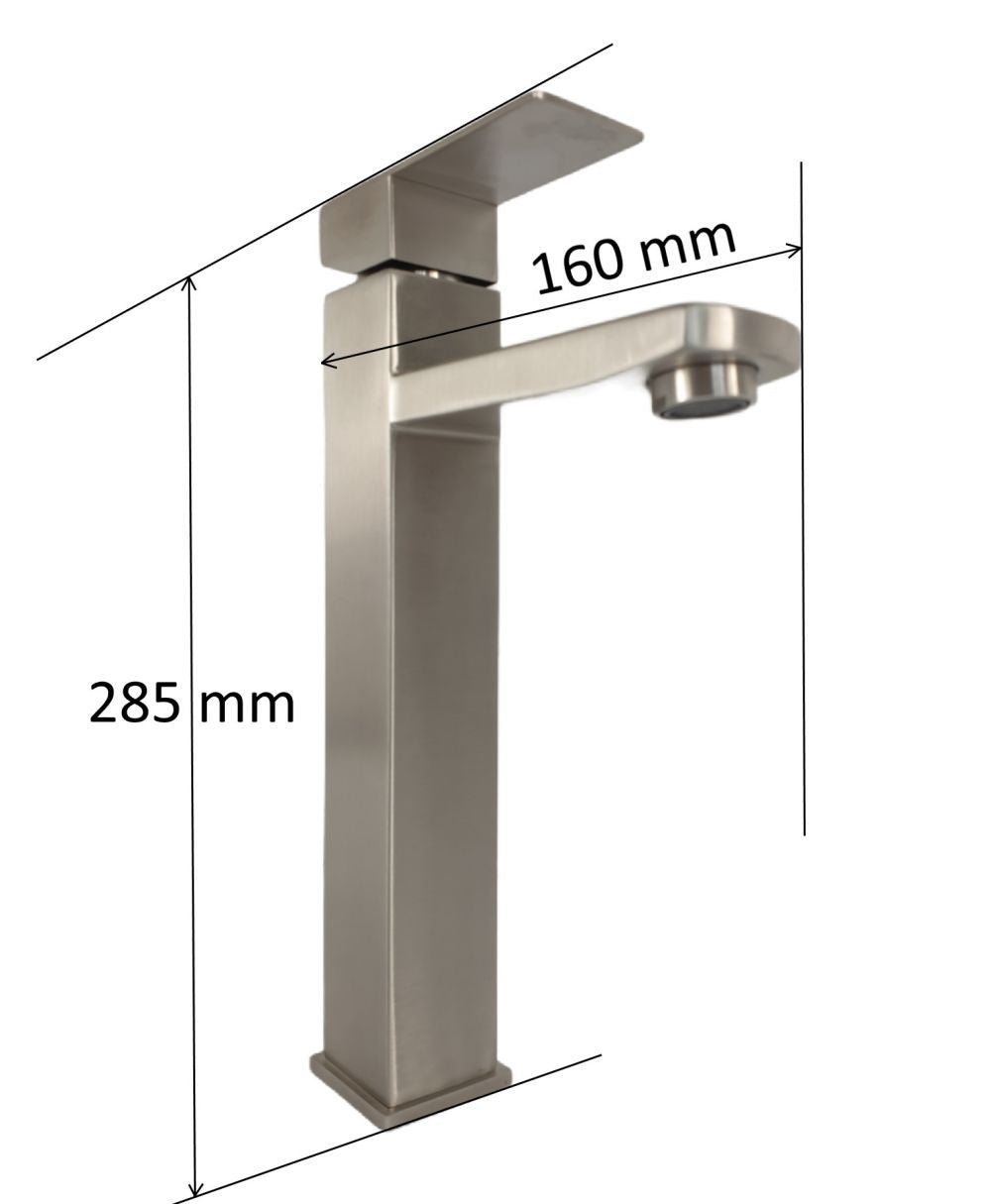 Baterie Lavoar Baie MIXXUS KUB-001 - Monocomandă, Oțel Inoxidabil, Finisaj Strălucitor