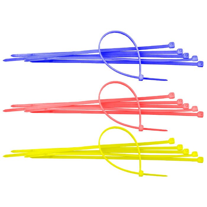 Colier Plastic Colorat 4,5 x 280 mm Verde - Set 100 buc, Fixare și Organizare Cabluri Electrice