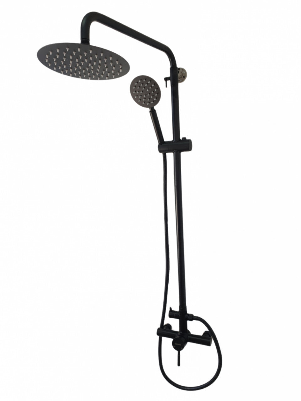 Coloană de Duș MIXXUS SUS-003-J - Monocomandă, Negru, 20 cm, Sistem Duș pentru Baie