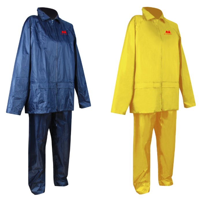 Costum Impermeabil Poliester/PVC Mărimea XXL-56 Albastru - Jachetă cu Glugă și Pantaloni