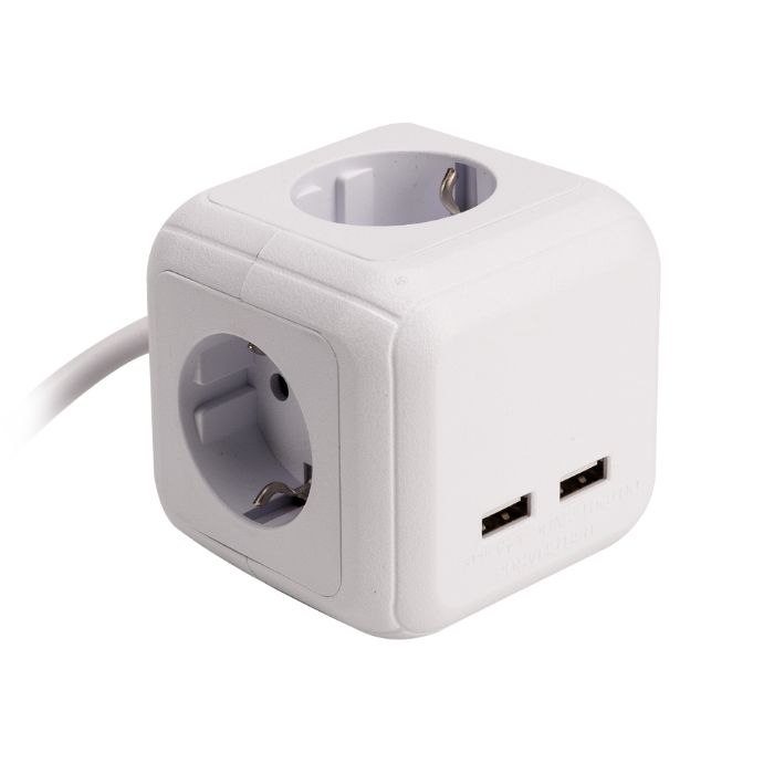 Cub Multifunctional cu Priza Schuko si USB.
