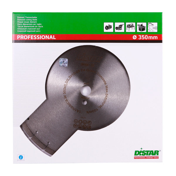 Disc Diamantat Distar Green Concrete Ø 350 mm - Tăiere Beton, Utilizare Profesională