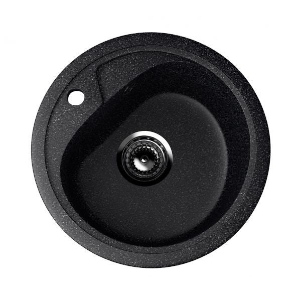 Chiuvetă Bucătărie Ecostone ES-10-308 - Compozit Negru, Design Modern, Durabilitate Ridicată