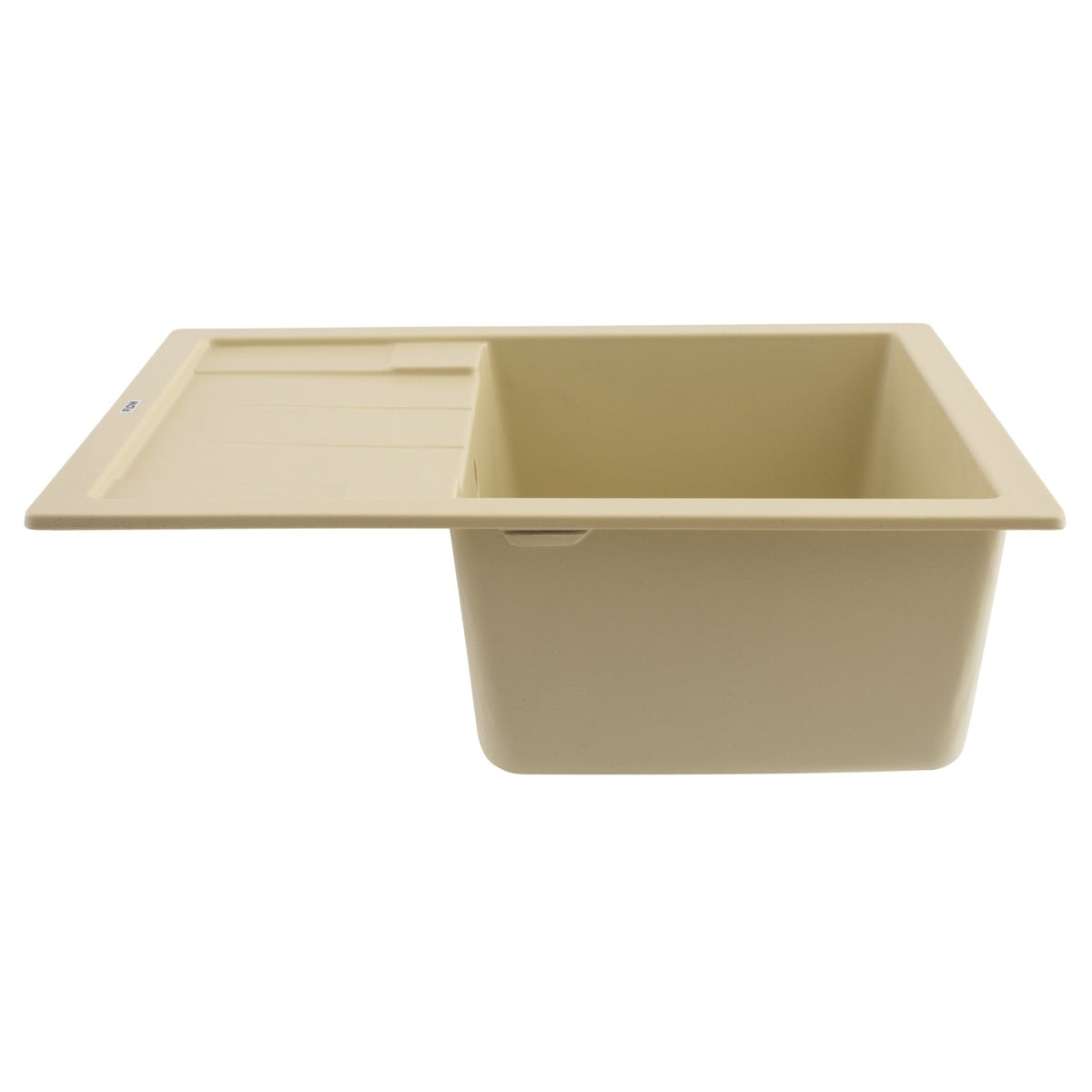 FCB-6449AI/1T, Chiuveta de bucatarie din granit cu o cuva si scurgator, seria ANILA, Ivory, 645x495x200 mm, FLOW