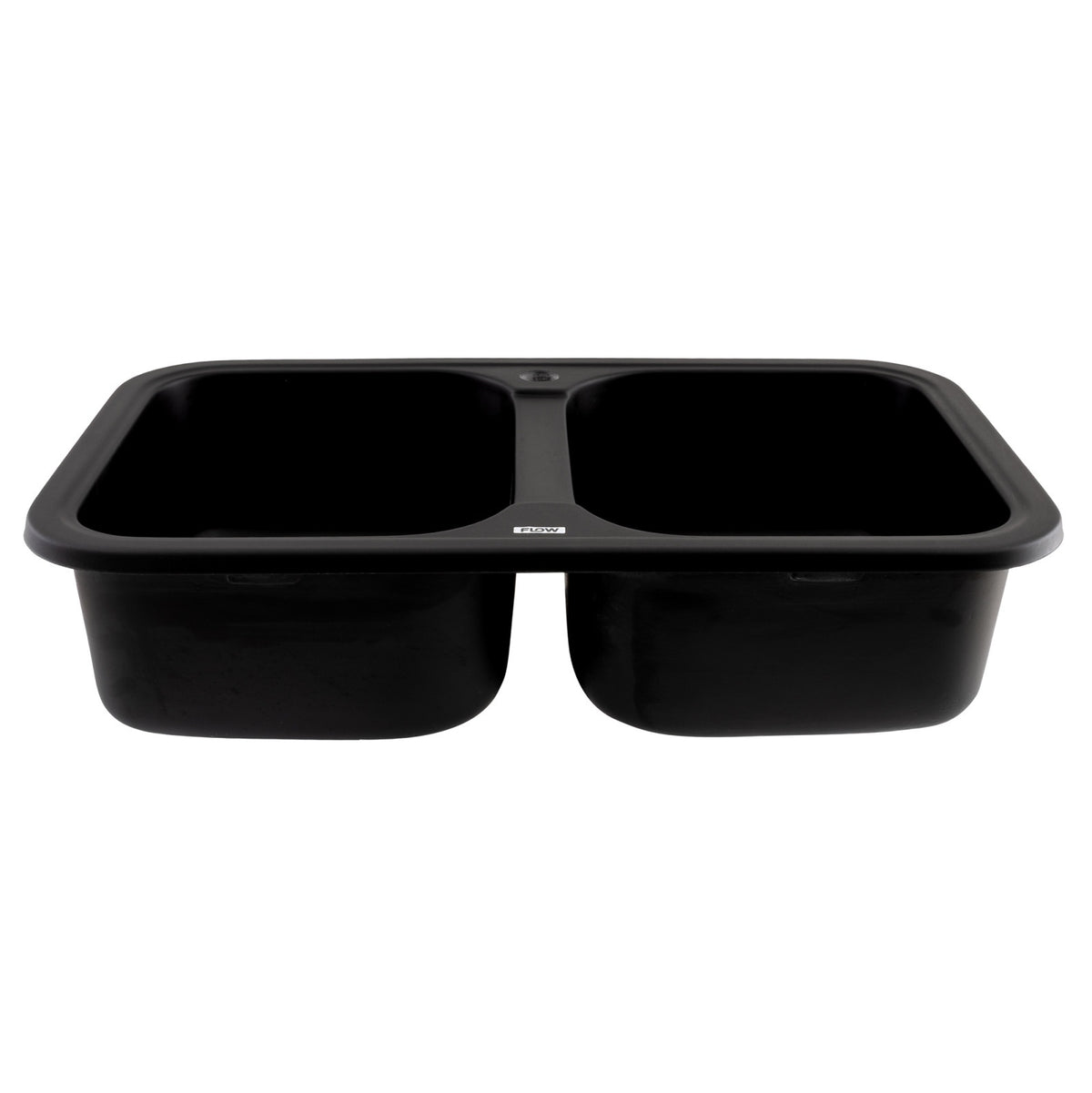 FCB-7647TBA/2, Chiuveta de bucatarie din granit cu doua cuve, seria TWINS, Black/Anthracite, 765x470x190 mm, FLOW