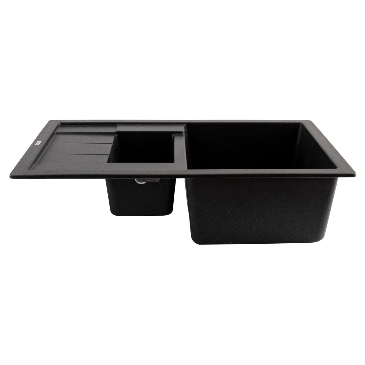 FCB-7749APG/1.5T, Chiuveta de bucatarie din granit cu o cuva si scurgator, seria ANILA PLUS, Graphite, 775x495x200 mm, FLOW