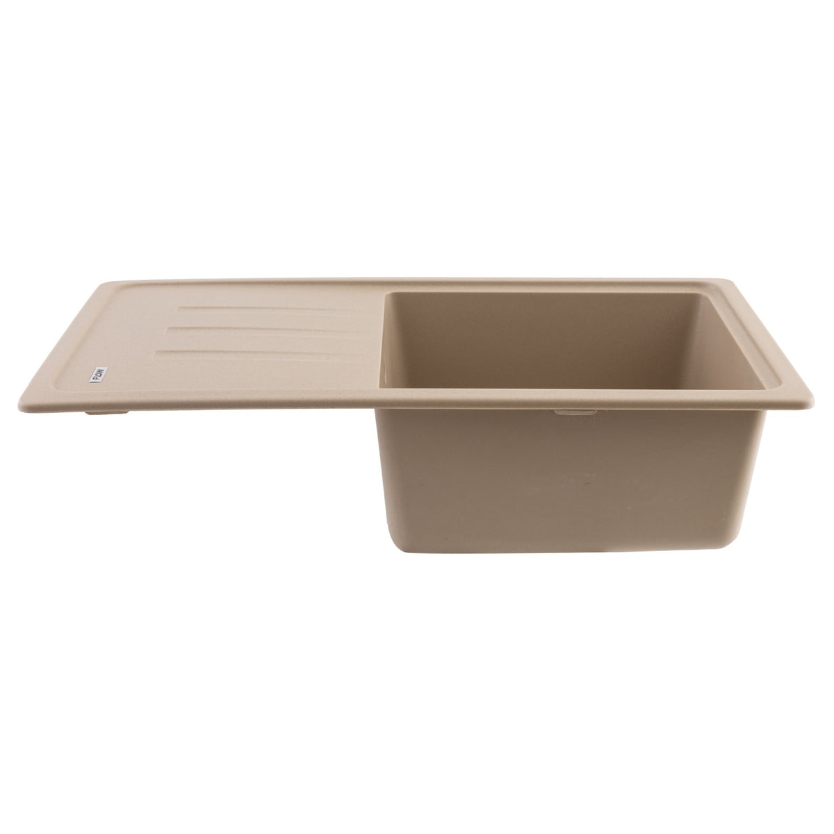 FCB-7843SLS/1T, Chiuveta de bucatarie din granit cu o cuva si scurgator, seria SLIM LONG, Sahara, 780x435x200 mm, FLOW