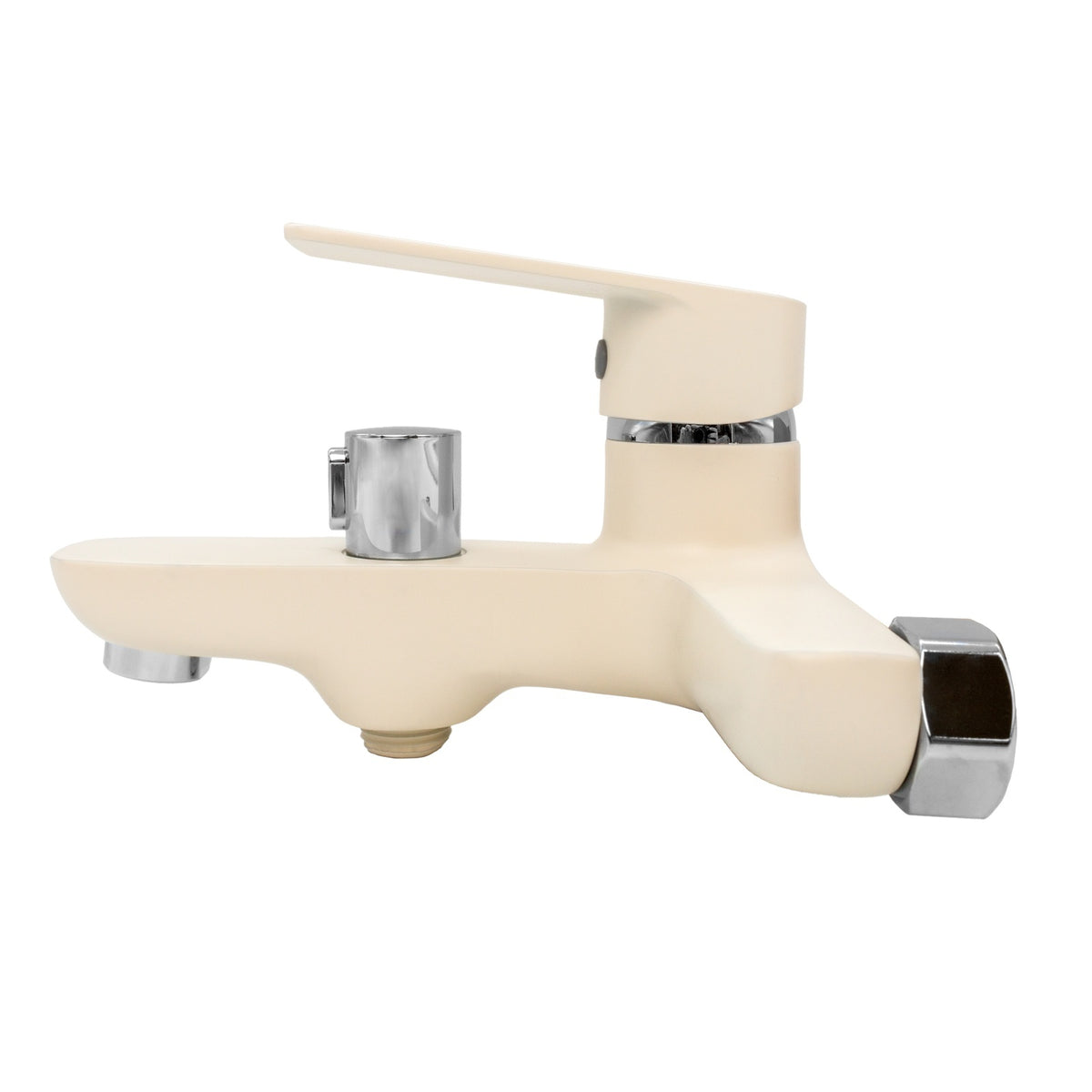 FL 183-FW439ZW, Baterie cada bej cu para de dus alba, zinc FLOW