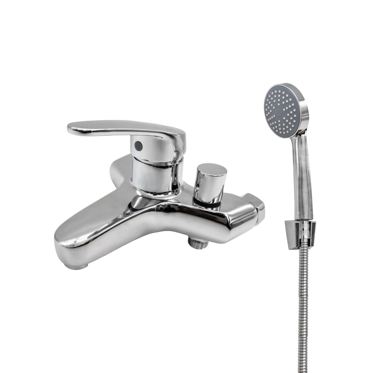 FL BC-203ZC, Baterie cada cu para de dus, zinc, crom, FLOW