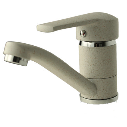 Baterie Bucătărie Fleko FZLF(B)-MB203 - Alamă Bej, Pipă Rotativă, Monocomandă cu Cartuș Ceramic