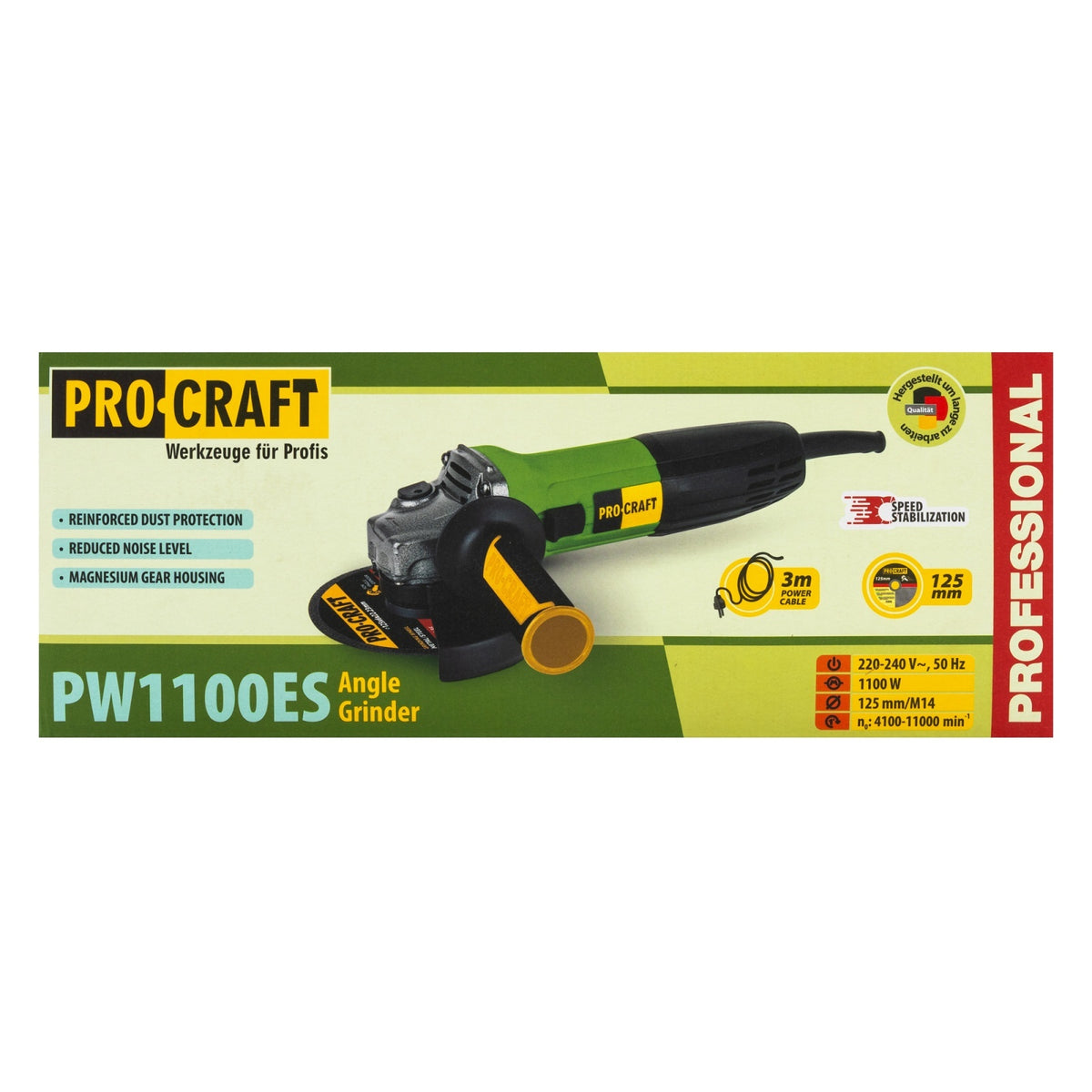 Flex polizor unghiular 1100 W cu variator PW1100ES PROCRAFT