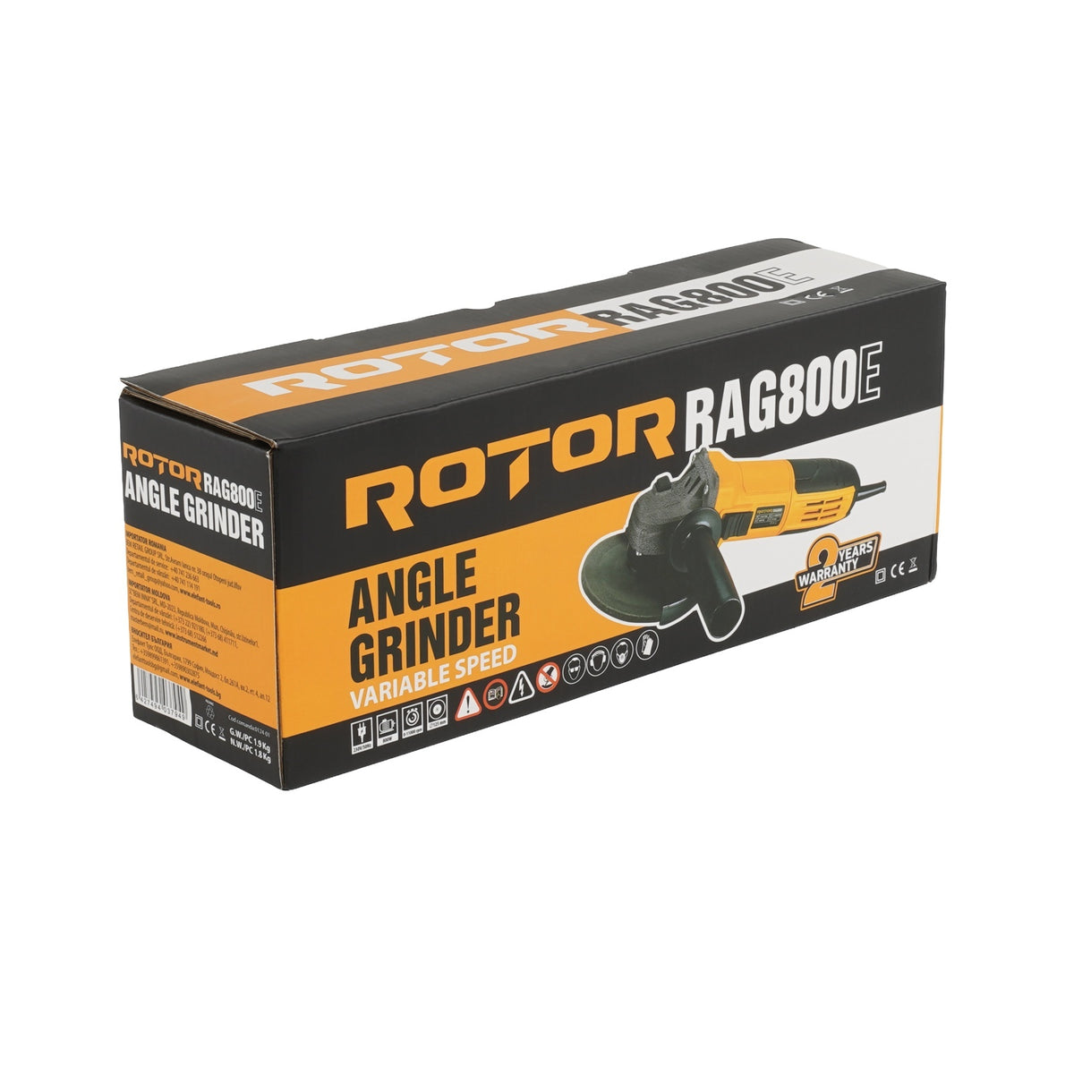 Flex Polizor unghiular cu variator ROTOR RAG800E , 800W , Variator . 1100 RPM