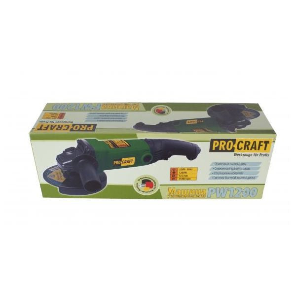 Polizor Unghiular Flex ProCraft PW 1200 - 860 W, 11000 rot/min, Disc 125 mm, Design Ergonomic
