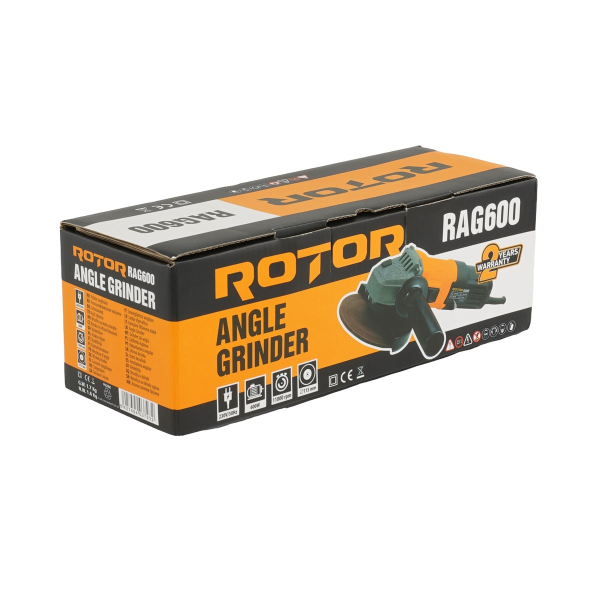 Flex Polizor unghiular ROTOR RAG600 , 600 W , 11000 RPM , 115 MM