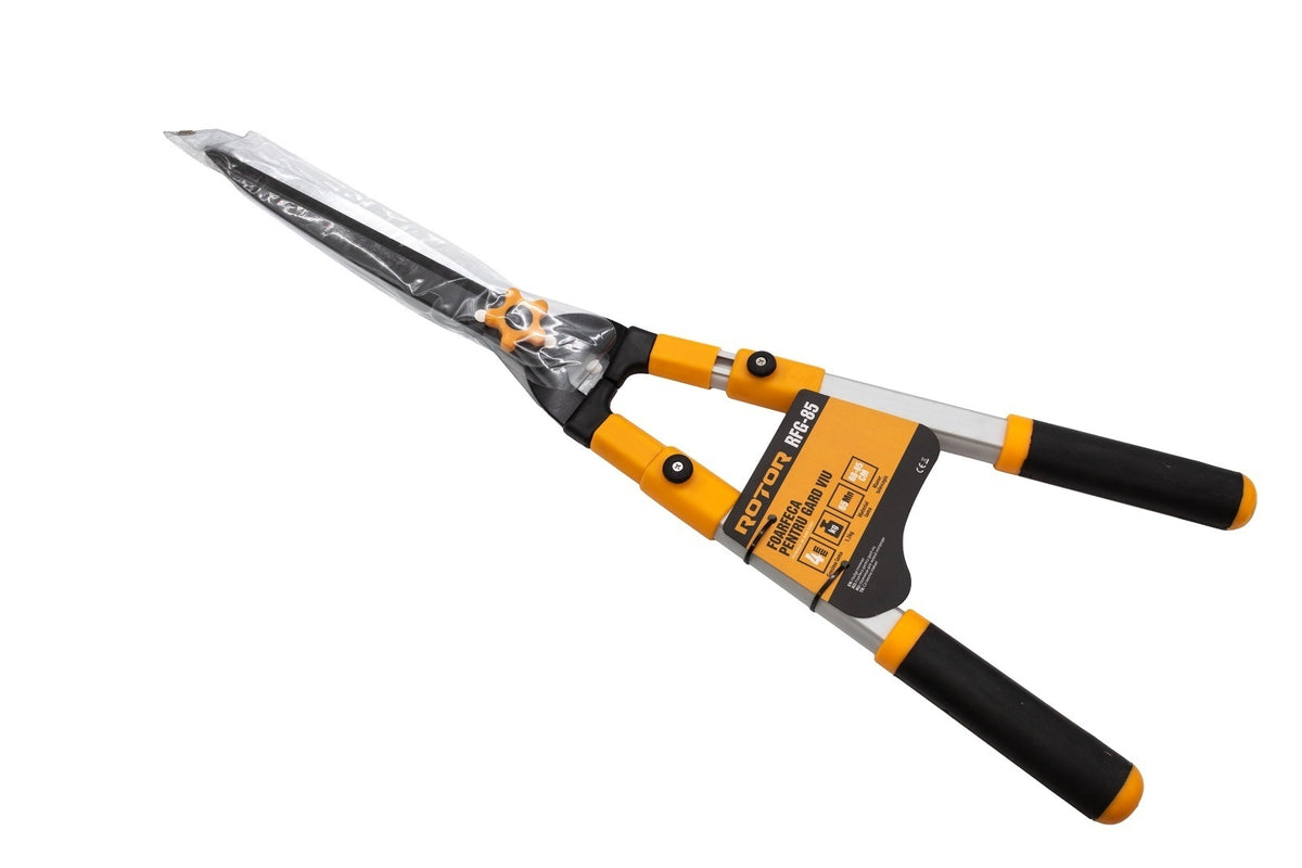 Foarfeca pentru gard viu ROTOR, maner telescopic 68-85cm