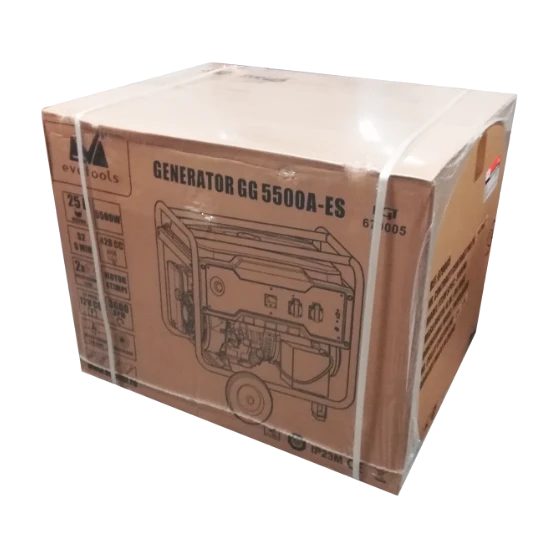 Generator de Curent pe Benzină EvoTools GG5500A - 5500 W, 10,7 CP, Pornire cu Cheie, 230 V