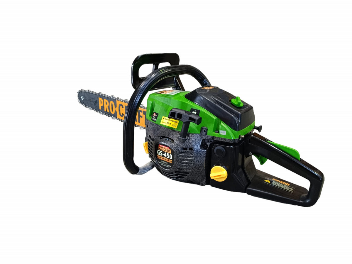 Drujbă pe Benzină ProCraft GS-450 - 7 CP, Motor 52 cc, Lamă 45 cm, 3000-8000 rot/min