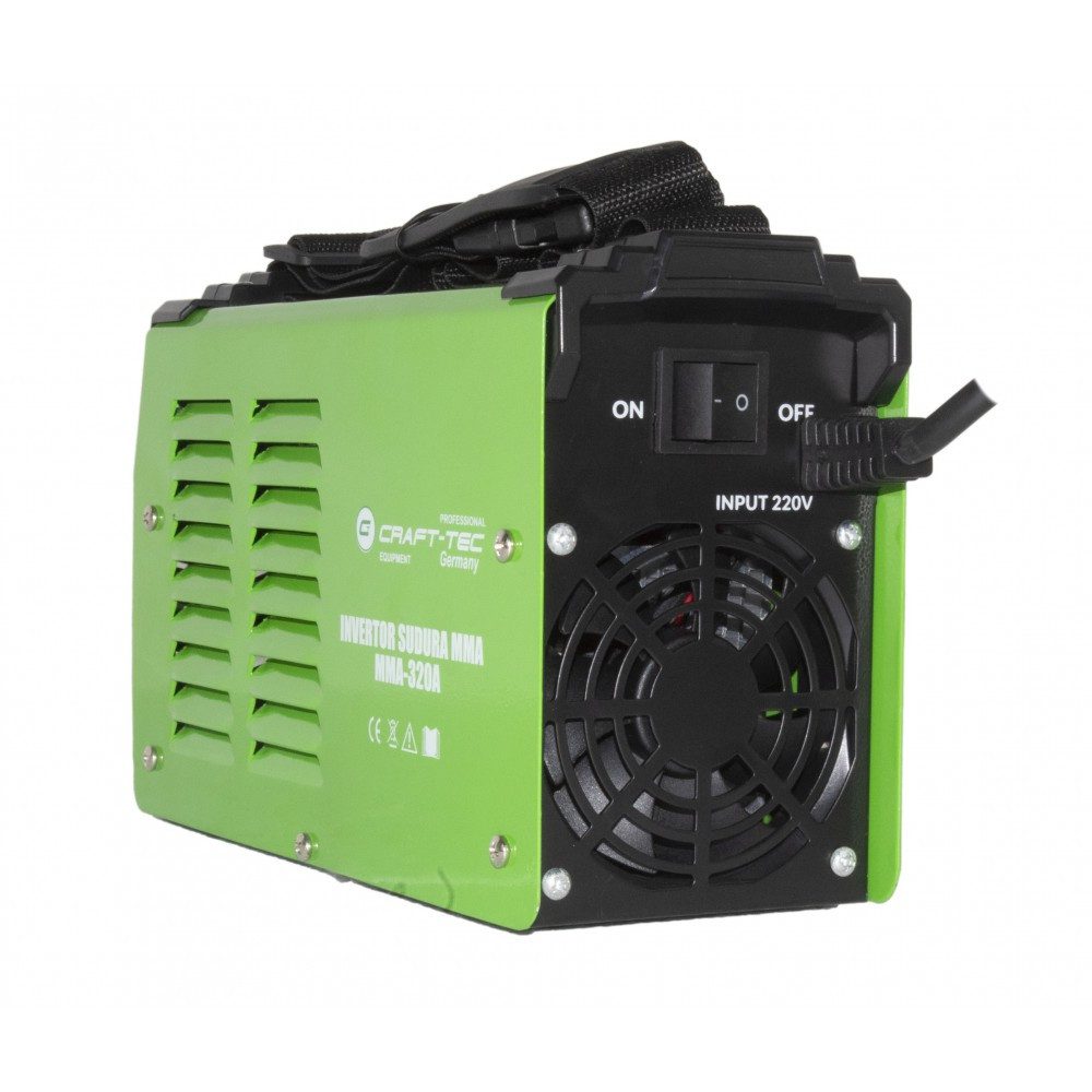 Invertor de Sudură MMA Craft-Tec 320A - Electrozi 1,6 - 4 mm, Compact, Uz Casnic și Atelier
