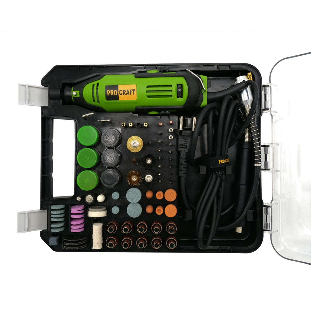 Masina de gravat PROCRAFT PG520, 180W, 32000 rpm, set accesorii inclus