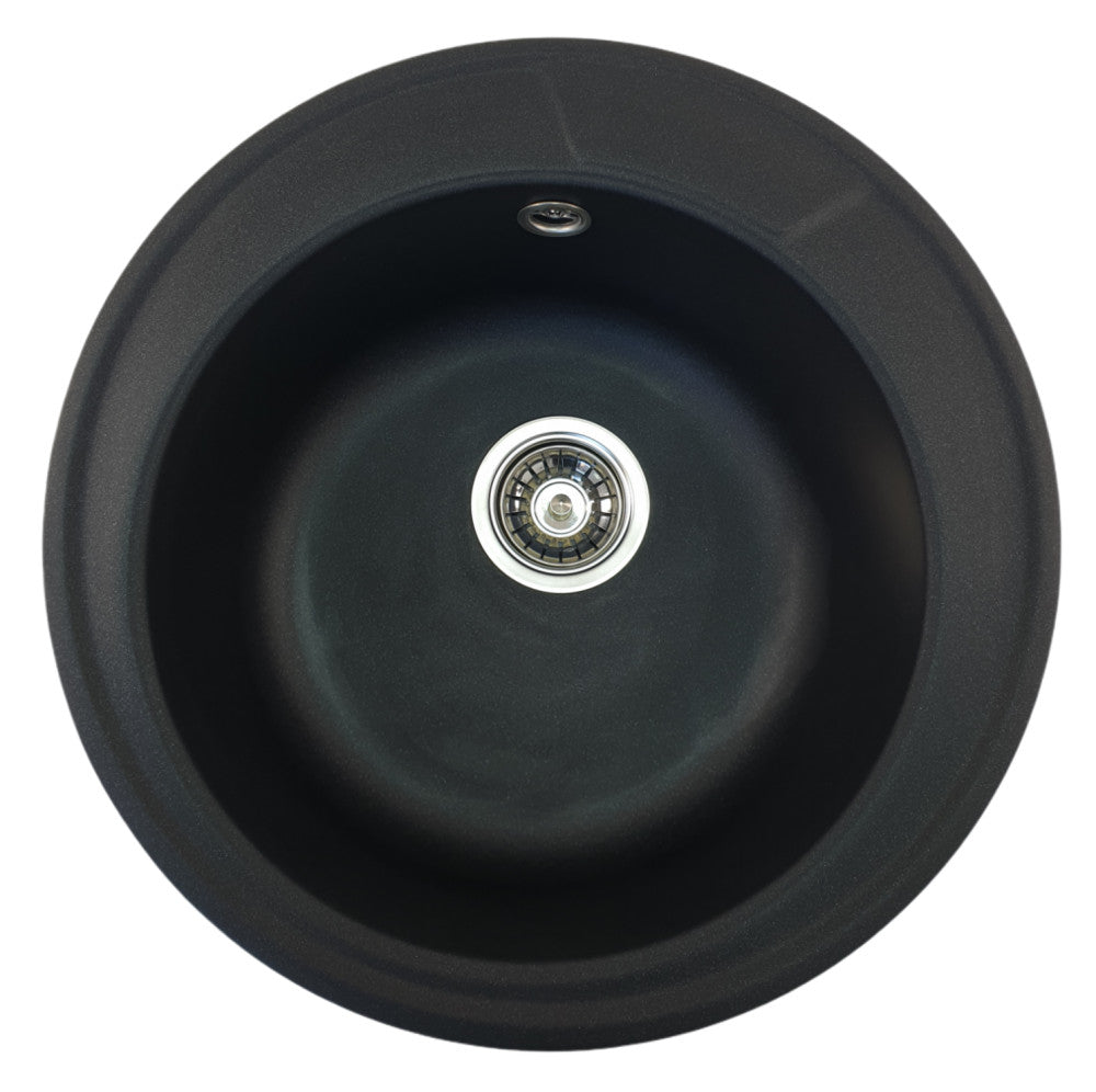 Chiuvetă Bucătărie Granit MIXXUS HB8301-G226 - Negru, Durabilă, Uz Zilnic Intens