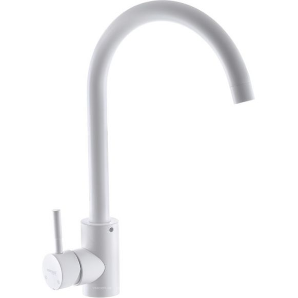 Baterie Bucătărie MIXXUS SUS-011 Refl White - Oțel Inoxidabil, Gât Flexibil, Monocomandă