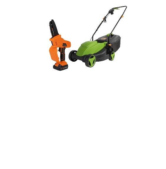 Pachet Mini Ferăstrău cu Acumulator EvoTools 20 V + Mașină de Tuns Iarbă ProCraft - Ofertă