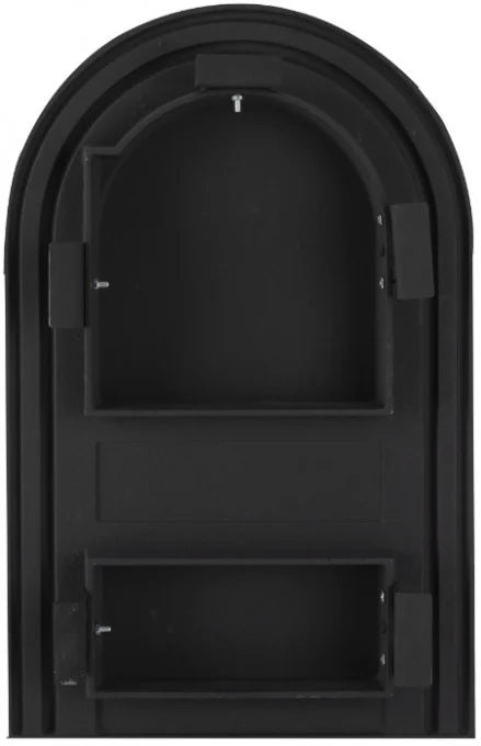 Ușă Șemineu Model Palmier 345 x 540 mm - Variantă Economică, Fixare cu Cleme, Fontă