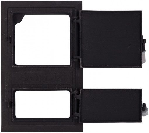 Ușă Sobă Monobloc Model Palmier 290 x 470 mm - Variantă Economică, Prindere Platbandă