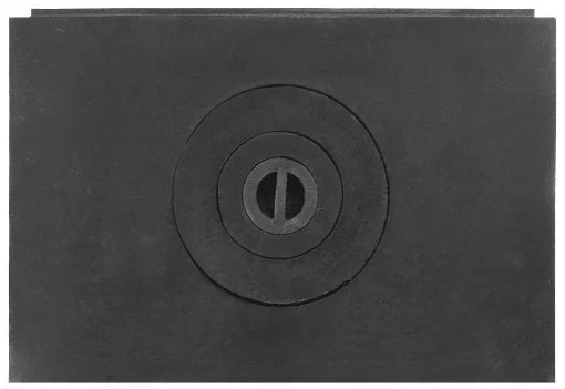 Plită Fontă cu 1 Ochi 475 x 315 mm - Diametru Maxim 183 mm, Inele Reglaj și Capac Vizor