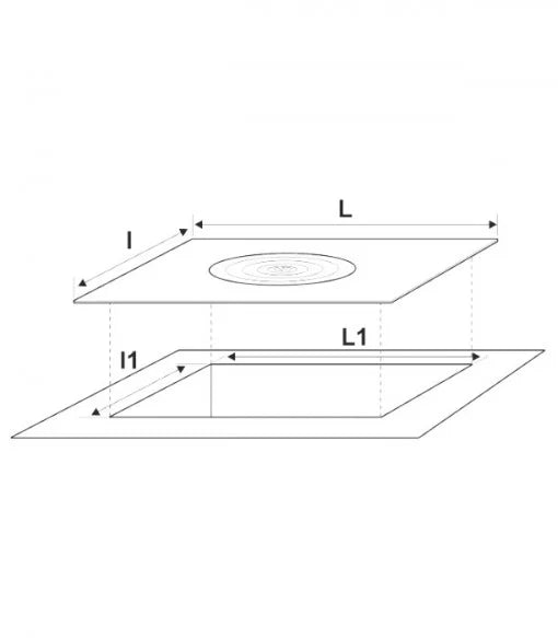 Plită Fontă cu 1 Ochi 475 x 315 mm - Diametru Maxim 183 mm, Inele Reglaj și Capac Vizor