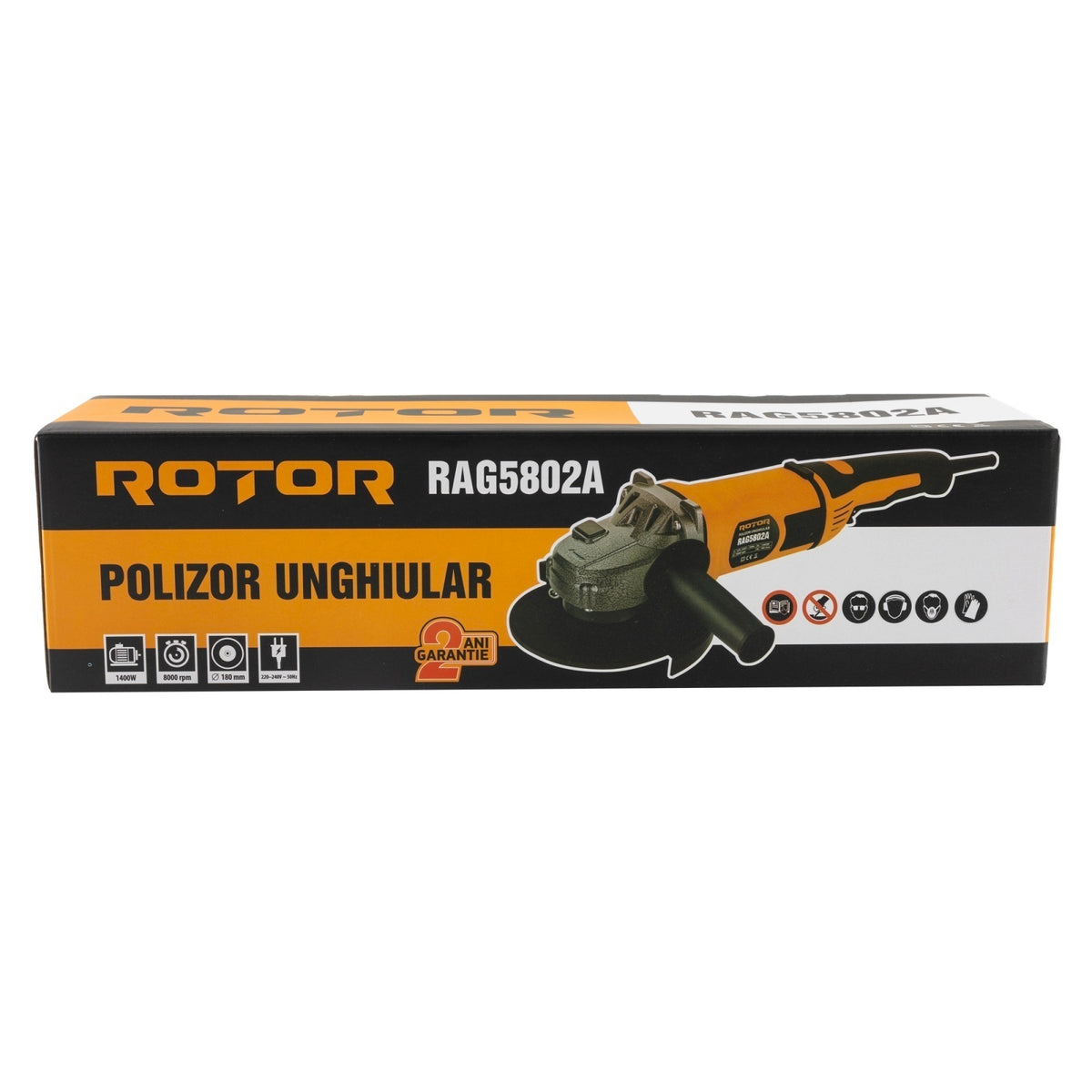 Polizor unghiular ROTOR RAG5802A 1400 W, 180 mm, Cu perii