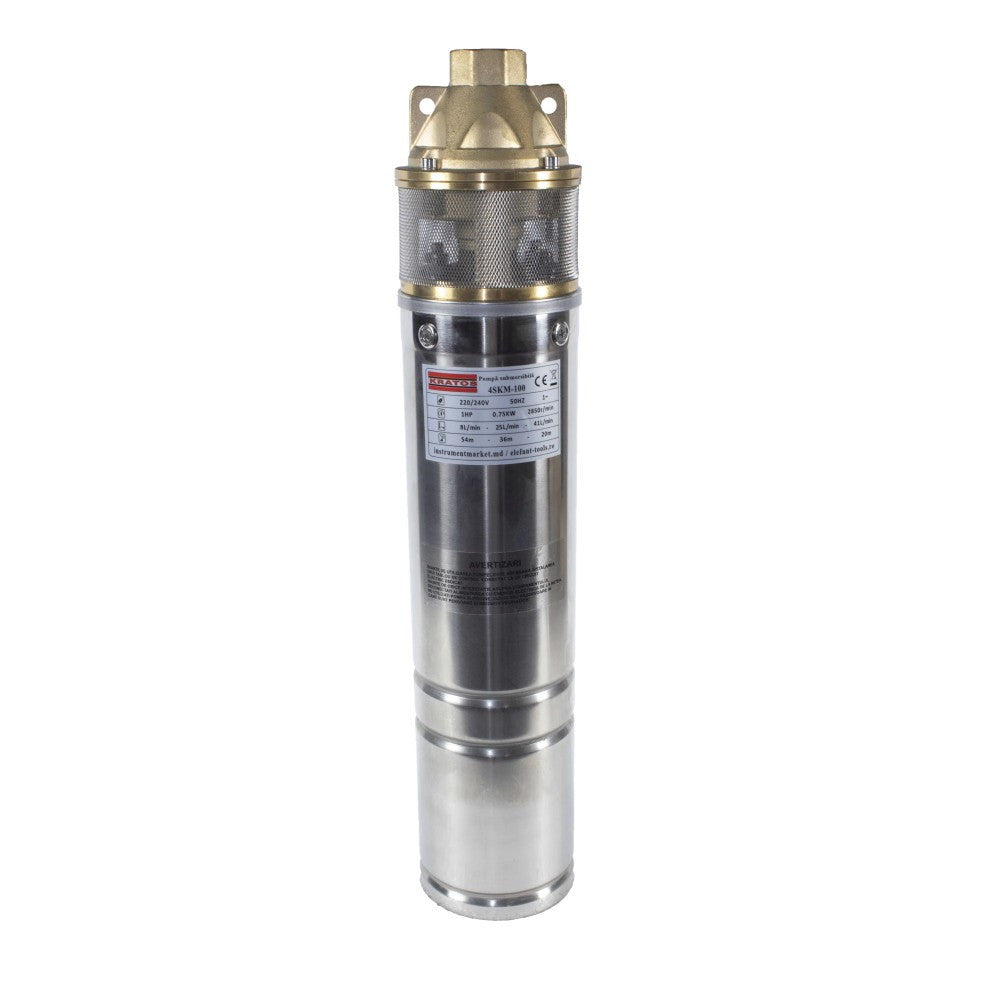 Pompă Submersibilă Kratos 4SKM100 - Design Compact, Alimentare Apă Grădini și Gospodării