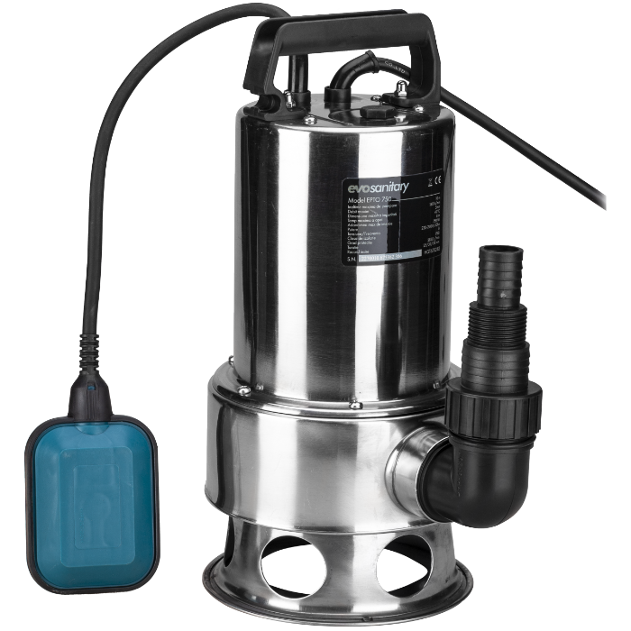 Pompă Submersibilă Apă Murdară EvoSanitary - 750 W, Plutitor, Particule până la 5 mm