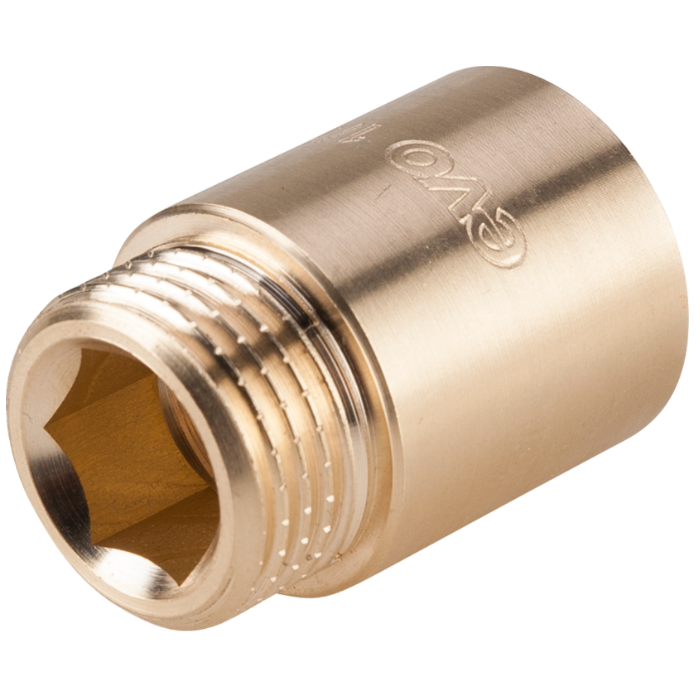 Prelungitor Alamă 1/2 inch x 50 mm - Filet Interior-Exterior, Instalații Sanitare și Termice