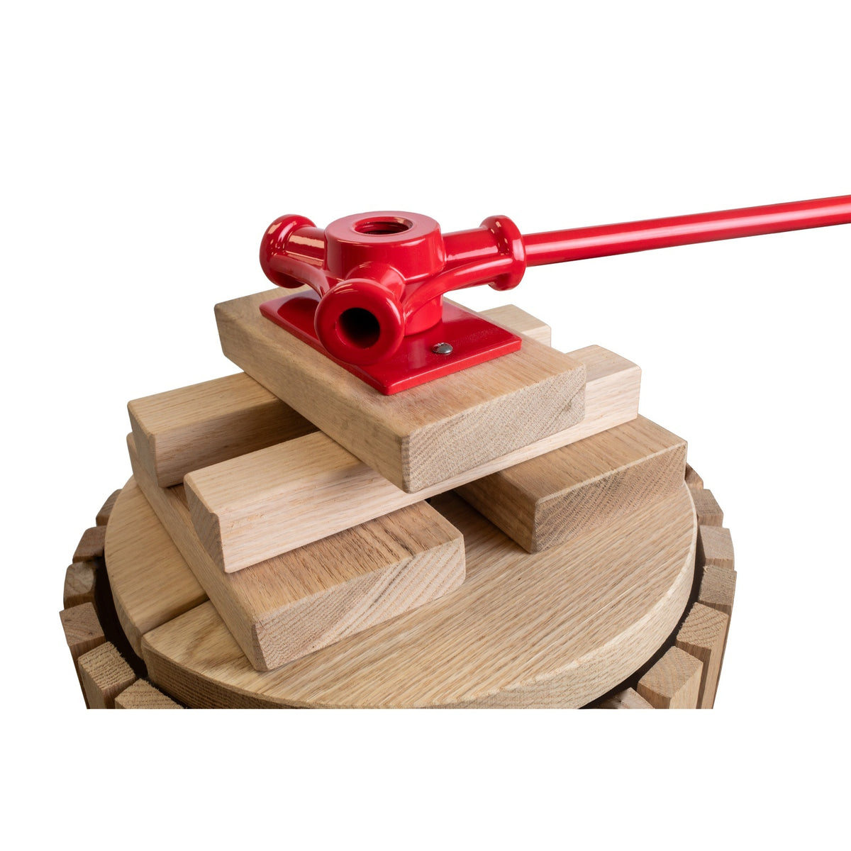 Presa manuala pentru fructe ROTOR FP-40, 40 L, cuva Ø34,8 cm, lemn masiv de stejar, fonta si otel