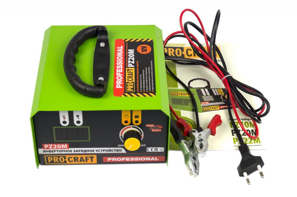 Redresor Auto ProCraft PZ20M - Încărcător Invertor 20 A pentru Baterii 12 V, Atelier Auto