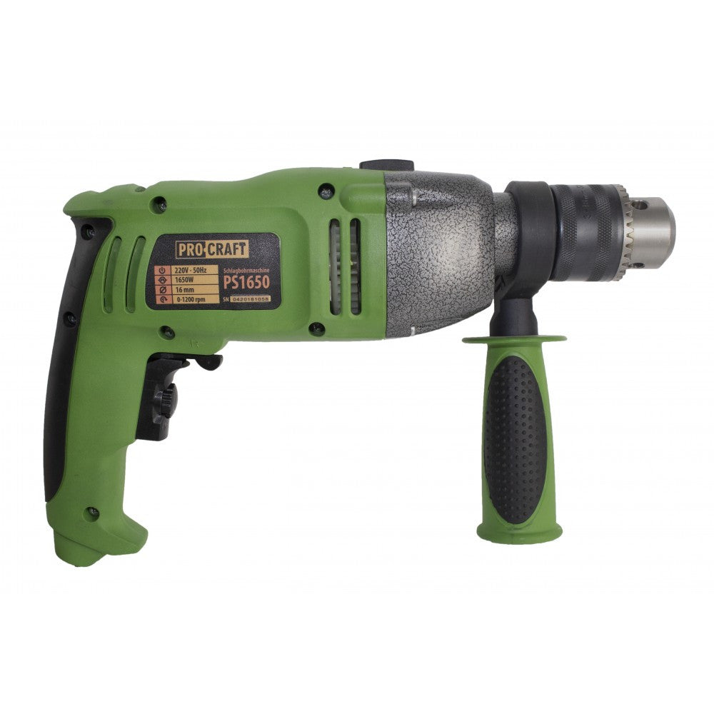 Bormașină cu Percuție ProCraft PS1650 - Greutate 3,23 kg, Găurire în Materiale Dure, Atelier