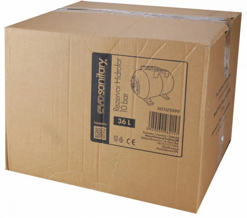 Rezervor Hidrofor EvoSanitary 36 L - Presiune 10 bar, Oțel Vopsit 1,2 mm, Racord 1"
