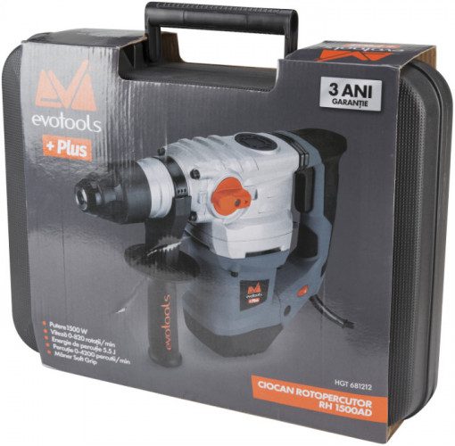 Ciocan Rotopercutor EvoTools +Plus RH1500AD - 1500 W, 5,5 J, 820 rot/min, Prindere SDS