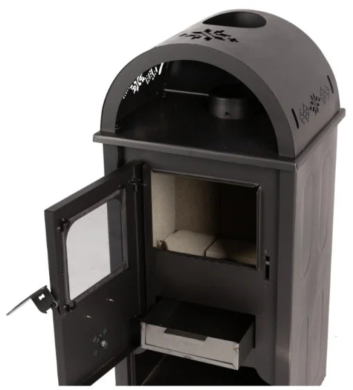 Șemineu pe Lemne cu Boltă EvoTools EcoDesign - 7 kW, Randament 85,74%, Suprafață 49 mp