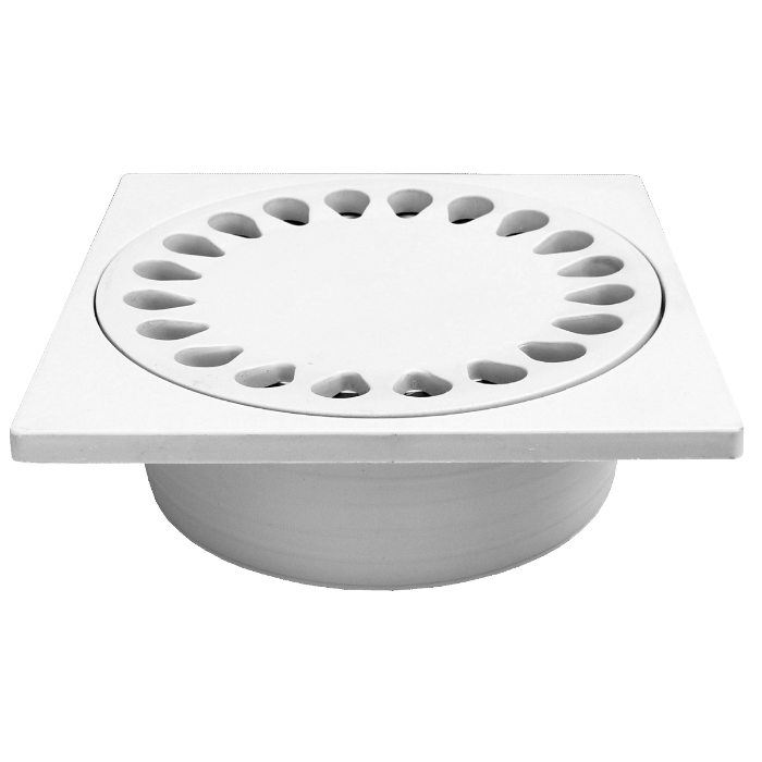 Sifon Pardoseală Pătrat ABS 300 mm - Înălțime 100 mm, Evacuare Ø 110 mm, Ieșire Verticală