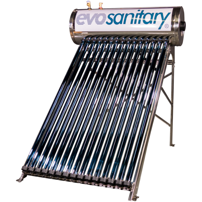 Panou Solar Presurizat Inox D 18 Tuburi Heat Pipe - Rezervor 147 L, Tub Ø 58 x 1800 mm, Apă Caldă