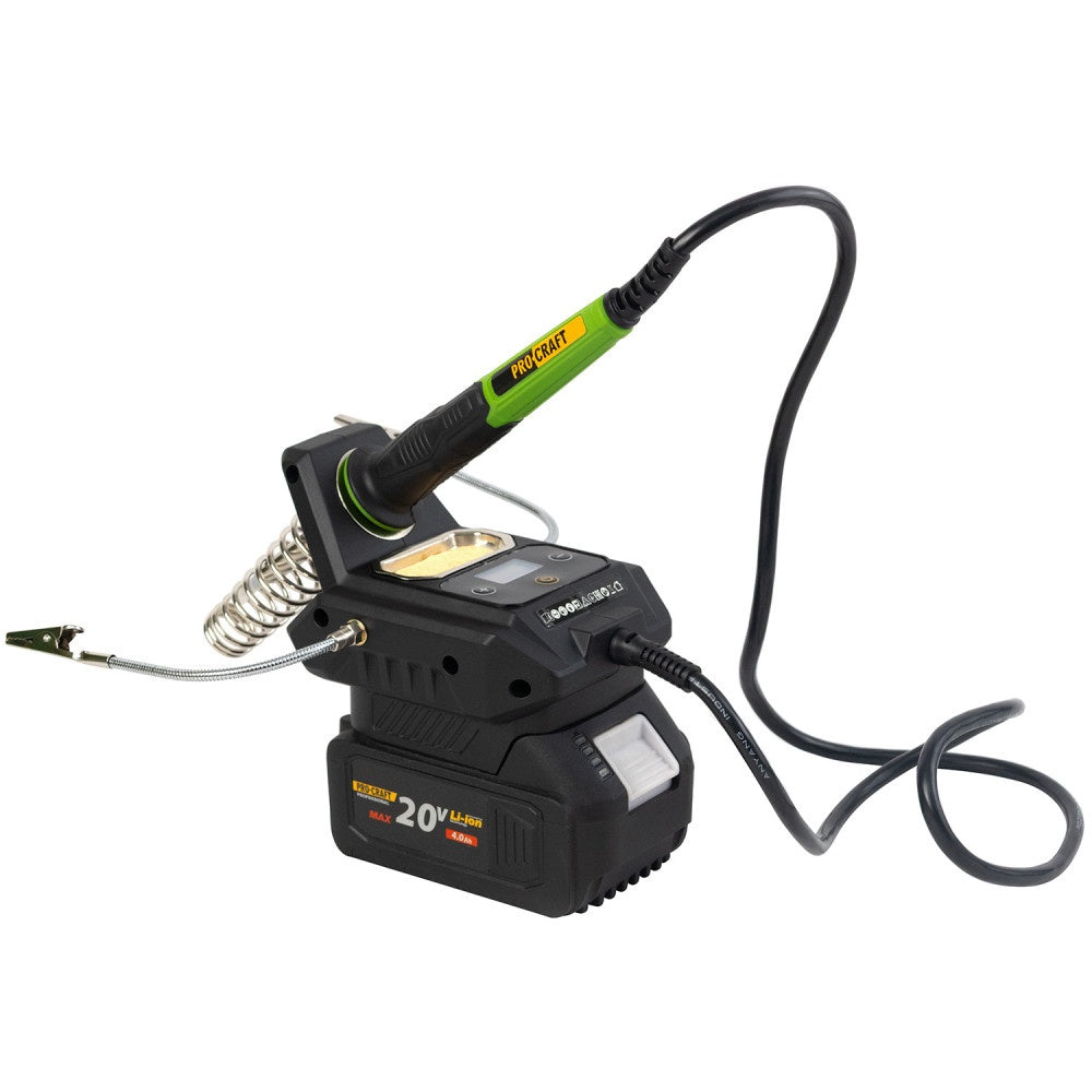 Statie de lipit cu acumulator PROCRAFT CS60, 20 V, 60 W, temperatura reglabila 100 - 500°C