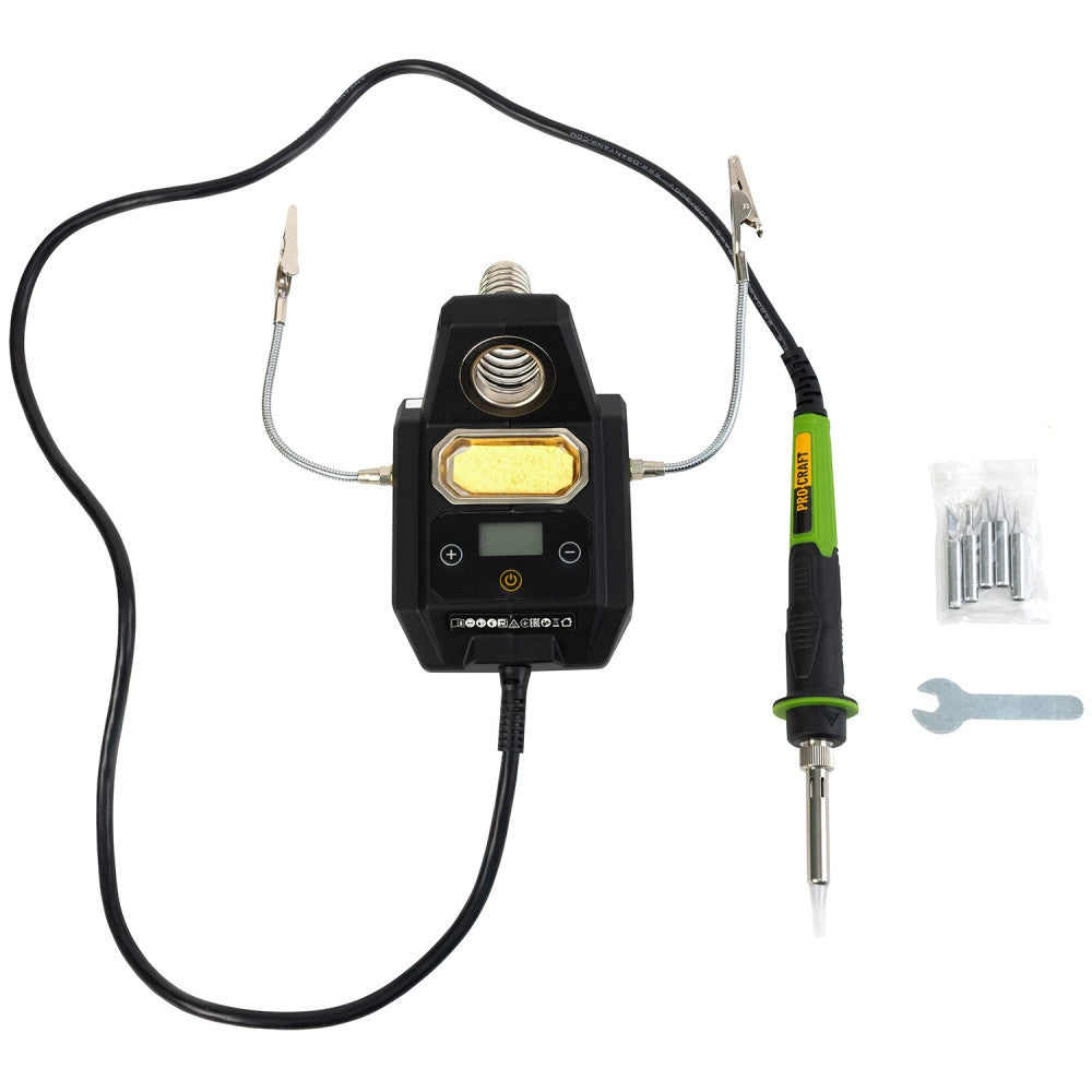 Statie de lipit cu acumulator PROCRAFT CS60, 20 V, 60 W, temperatura reglabila 100 - 500°C