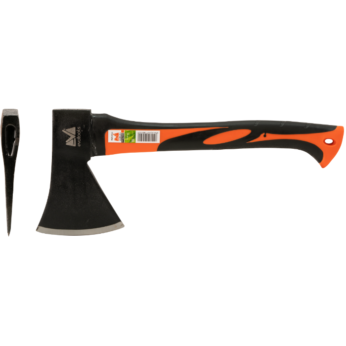 Topor EvoTools 2 kg - Cap din Oțel Carbon Tratat Termic, Coadă Fibră de Sticlă, Tăiere Lemn