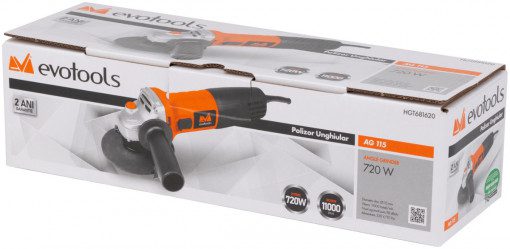 Polizor Unghiular Flex EvoTools AG115 - 720 W, Disc Ø 115 mm, 11000 rot/min, Polizare Metal